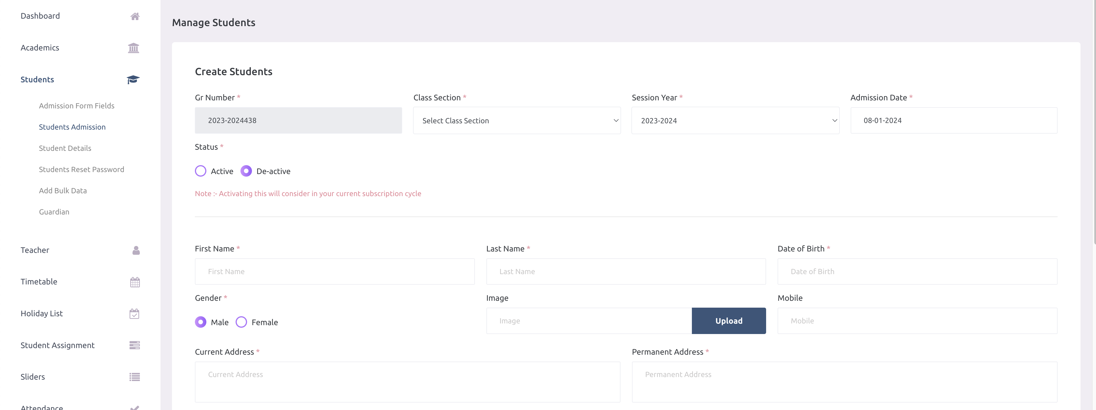 e-School SaaS