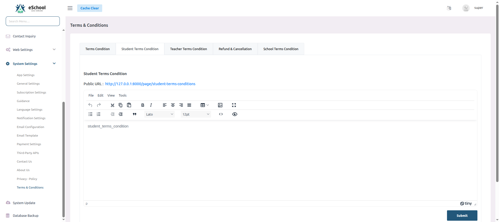 e-School SaaS
