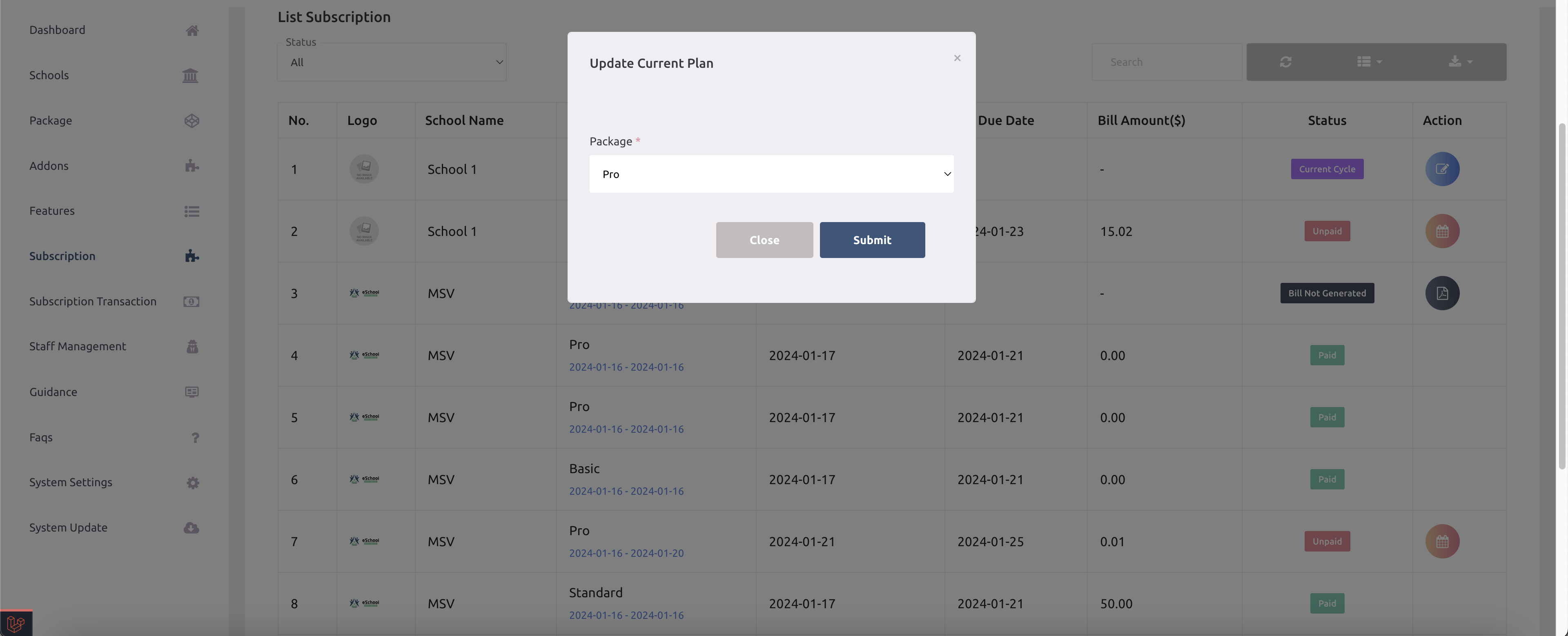 e-School SaaS